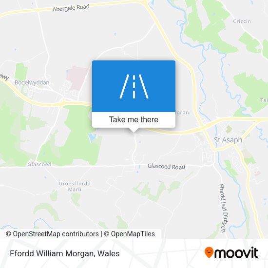 Ffordd William Morgan map