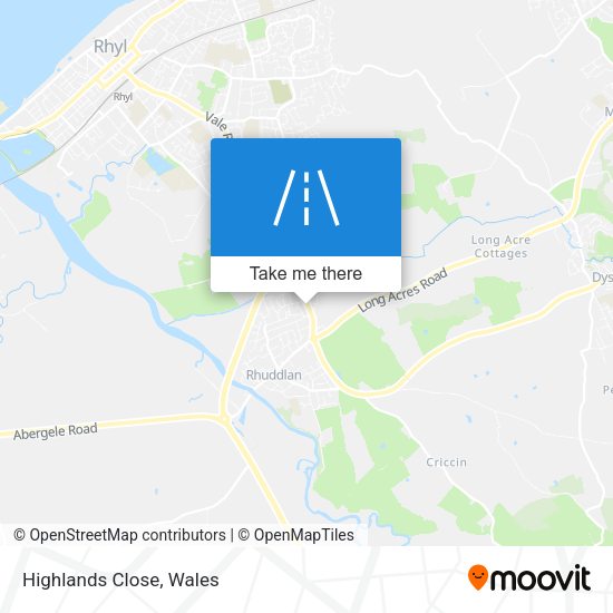 Highlands Close map