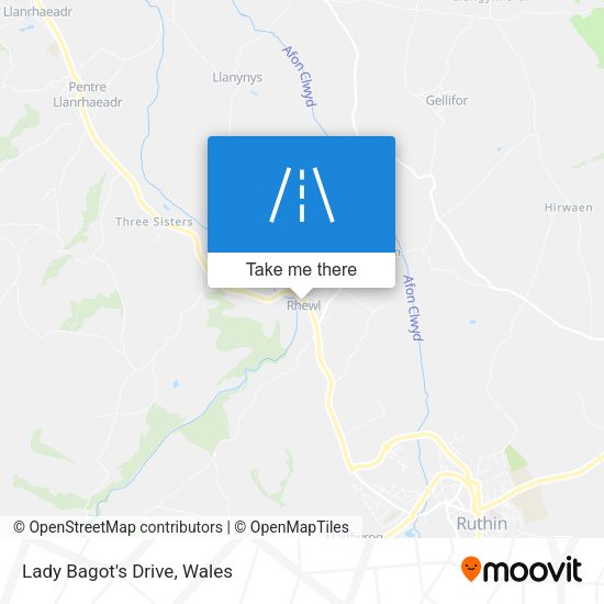 Lady Bagot's Drive map