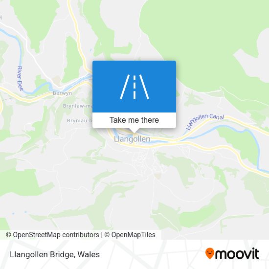 Llangollen Bridge map