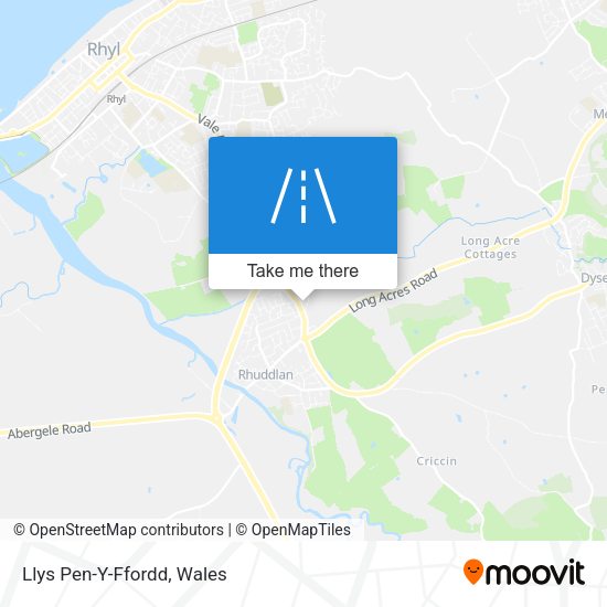 Llys Pen-Y-Ffordd map