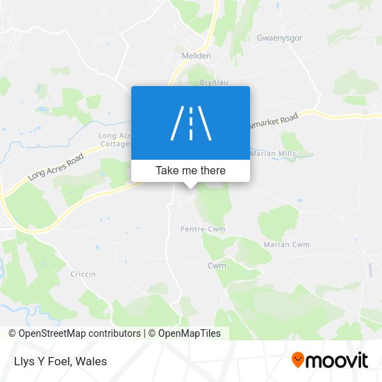 Llys Y Foel map