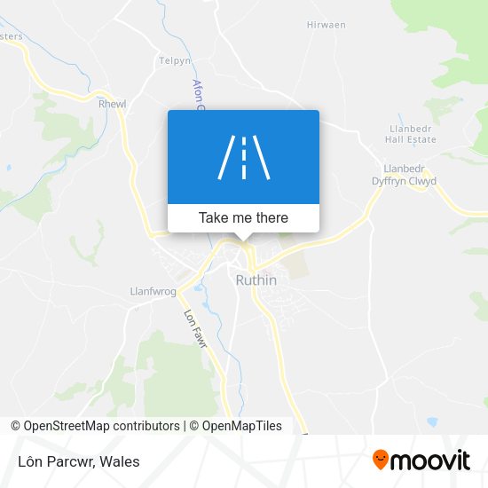 Lôn Parcwr map