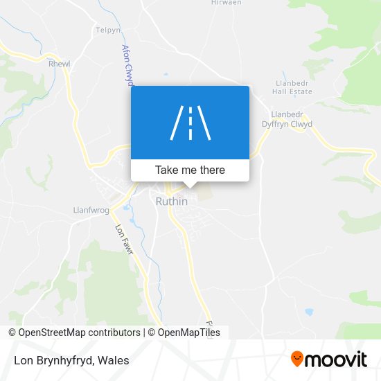 Lon Brynhyfryd map