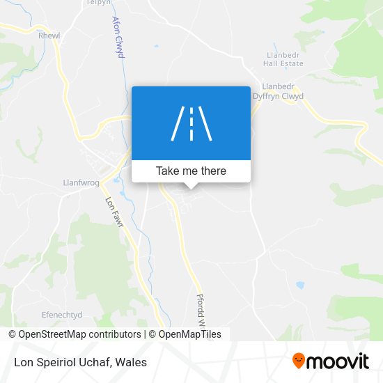 Lon Speiriol Uchaf map