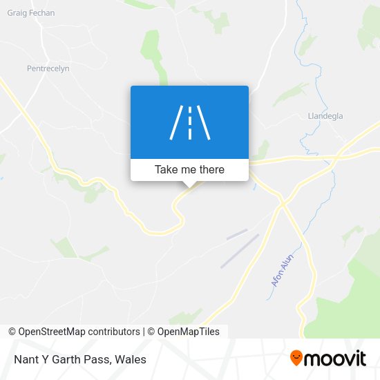 Nant Y Garth Pass map