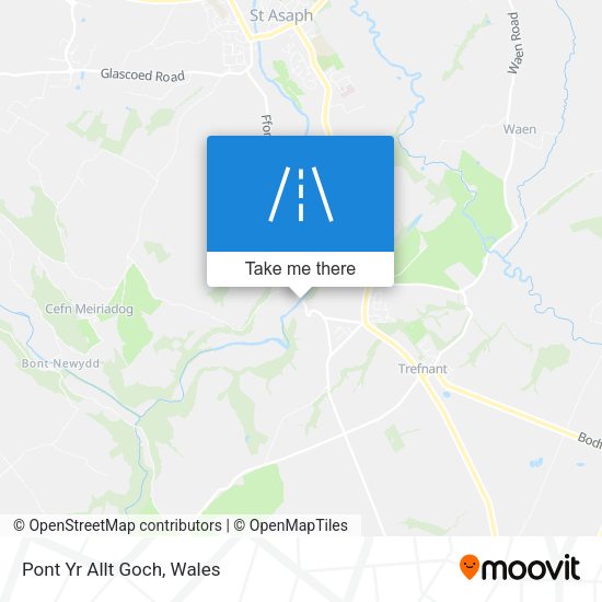 Pont Yr Allt Goch map
