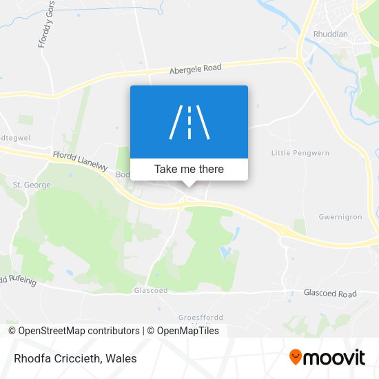 Rhodfa Criccieth map