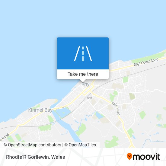 Rhodfa'R Gorllewin map