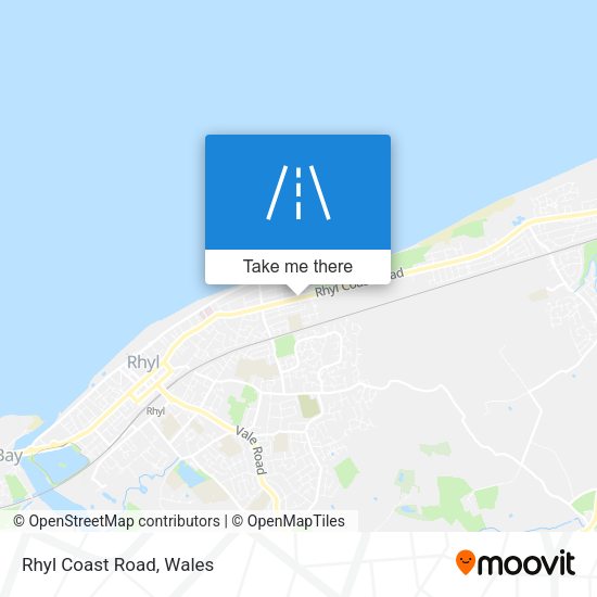 Rhyl Coast Road map