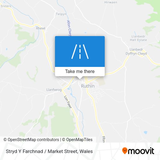 Stryd Y Farchnad / Market Street map
