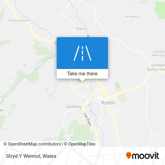 Stryd Y Wennol map