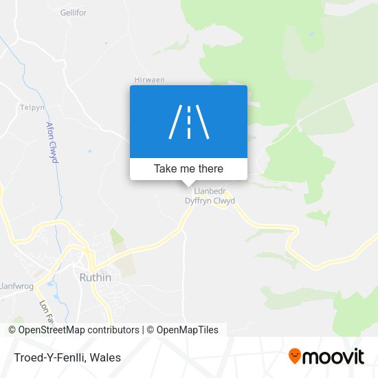 Troed-Y-Fenlli map