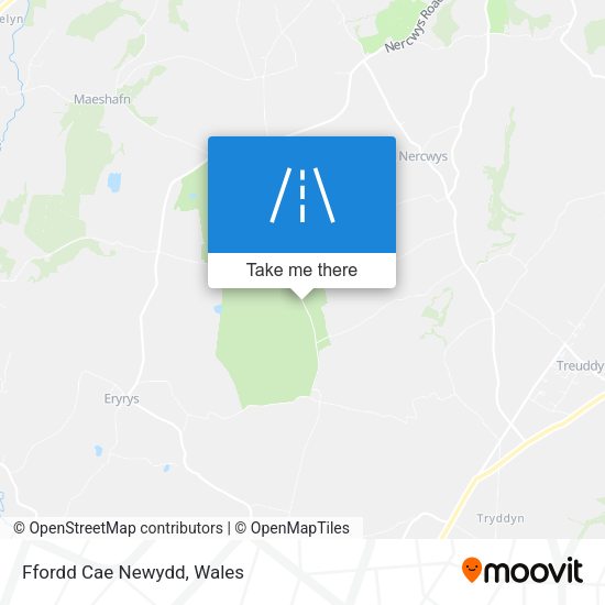 Ffordd Cae Newydd map