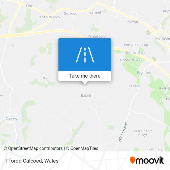 Ffordd Calcoed map