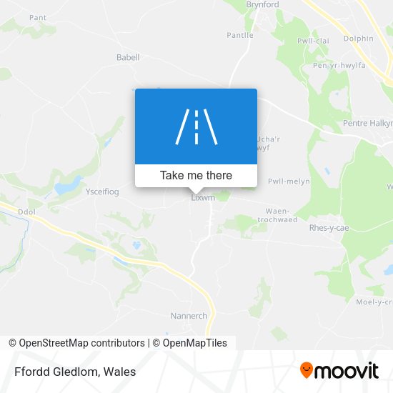 Ffordd Gledlom map