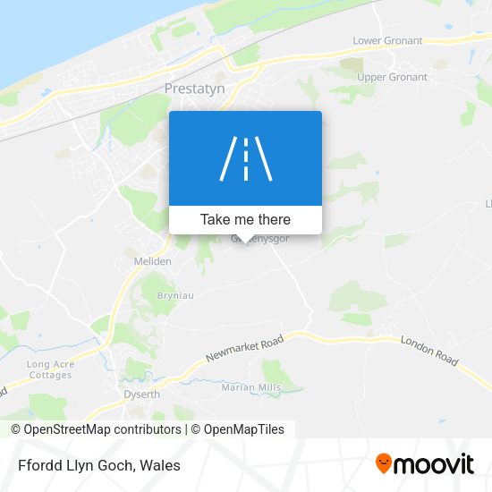 Ffordd Llyn Goch map