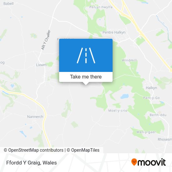 Ffordd Y Graig map