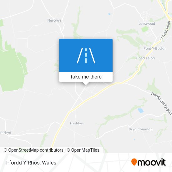 Ffordd Y Rhos map