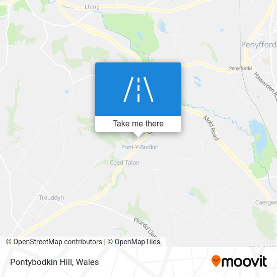 Pontybodkin Hill map