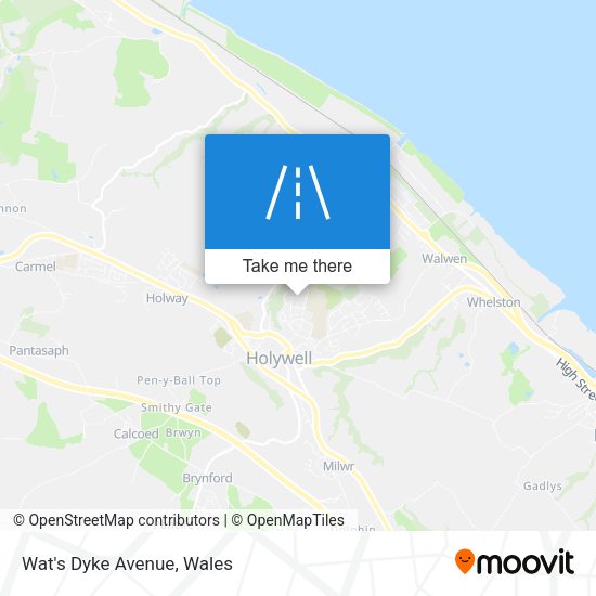 Wat's Dyke Avenue map