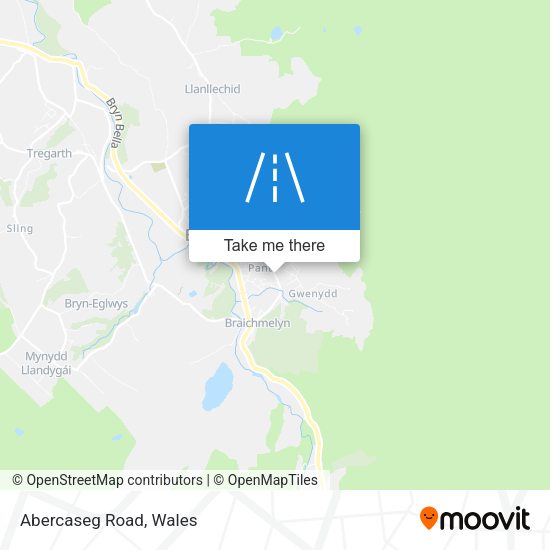 Abercaseg Road map
