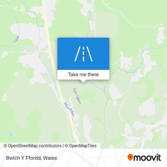 Bwlch Y Ffordd map