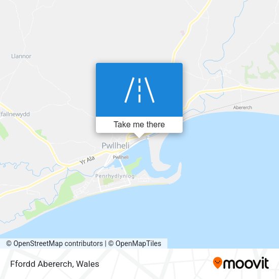 Ffordd Abererch map