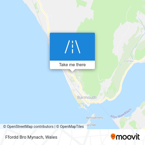 Ffordd Bro Mynach map