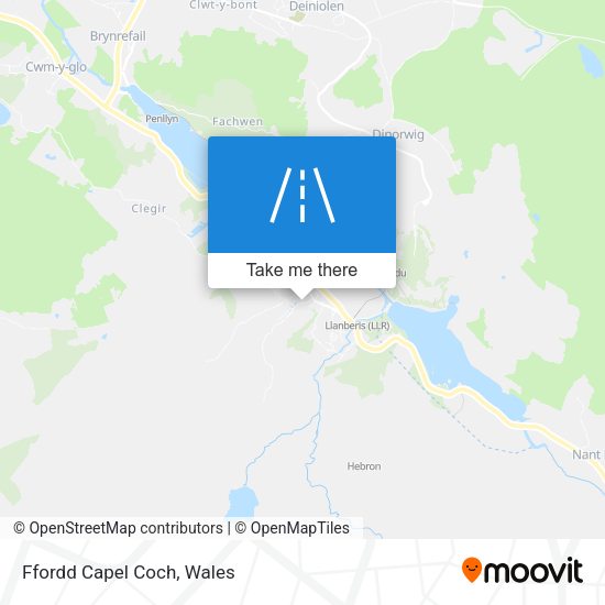 Ffordd Capel Coch map
