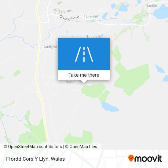 Ffordd Cors Y Llyn map