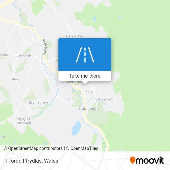 Ffordd Ffrydlas map