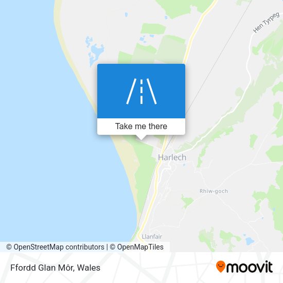 Ffordd Glan Môr map