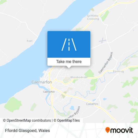 Ffordd Glasgoed map