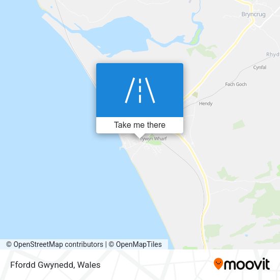 Ffordd Gwynedd map