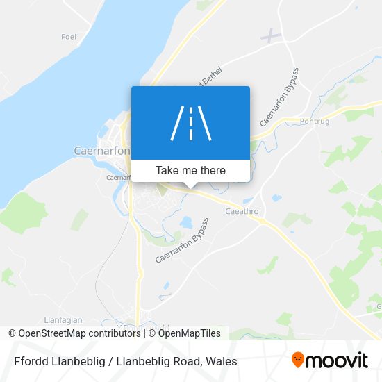 Ffordd Llanbeblig / Llanbeblig Road map