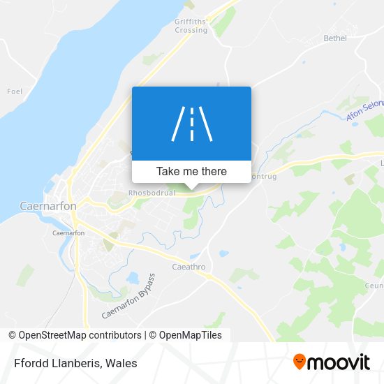 Ffordd Llanberis map