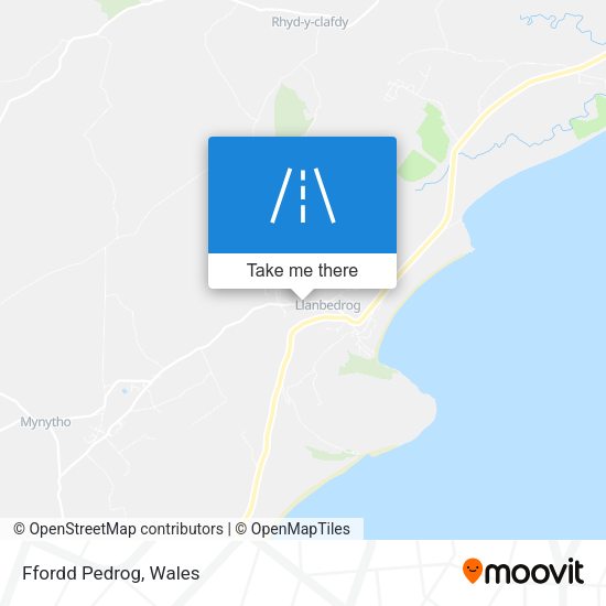 Ffordd Pedrog map