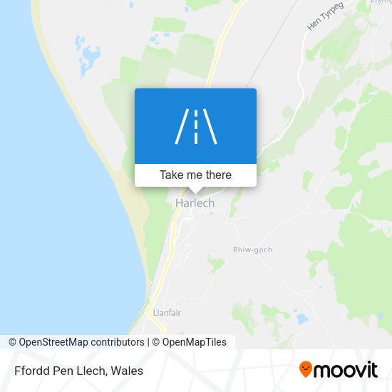 Ffordd Pen Llech map