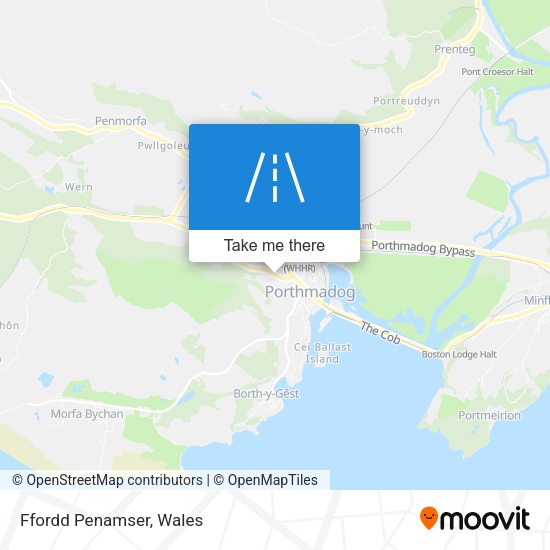 Ffordd Penamser map