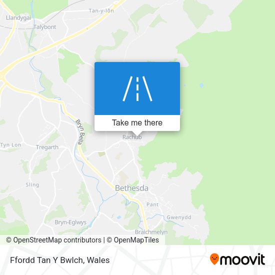 Ffordd Tan Y Bwlch map