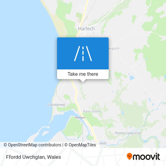 Ffordd Uwchglan map