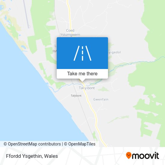 Ffordd Ysgethin map