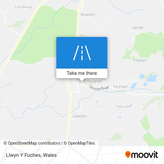 Llwyn Y Fuches map