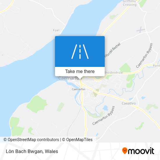 Lôn Bach Bwgan map