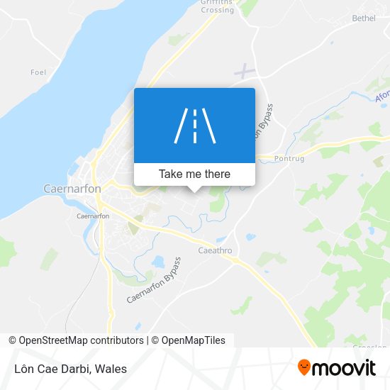 Lôn Cae Darbi map