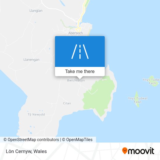 Lôn Cernyw map