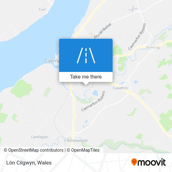 Lôn Cilgwyn map