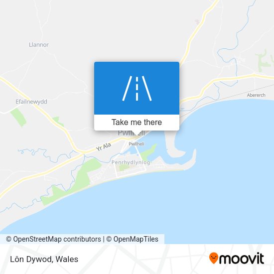 Lôn Dywod map