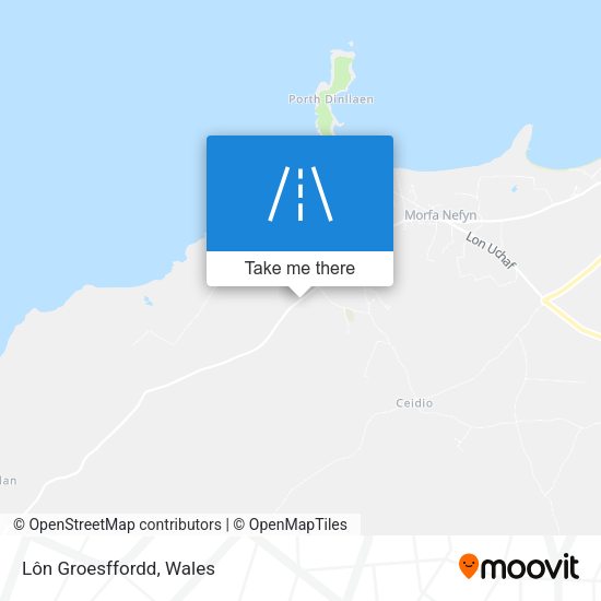 Lôn Groesffordd map